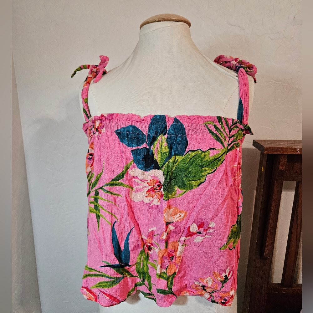 Floral Pink Sleeveless Top